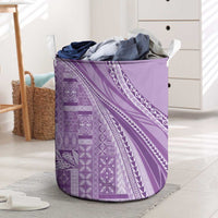 Pasifika Women's Day - Samoa Siapo Malu Tattoo Inspired Laundry Basket Lavender LT7 Lavender - Polynesian Pride
