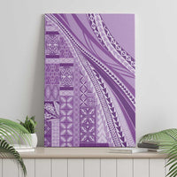 Pasifika Women's Day - Samoa Siapo Malu Tattoo Inspired Canvas Wall Art Lavender