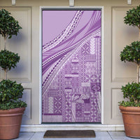 Pasifika Women's Day - Samoa Siapo Malu Tattoo Inspired Door Cover Lavender