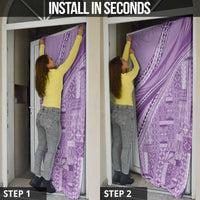 Pasifika Women's Day - Samoa Siapo Malu Tattoo Inspired Door Cover Lavender