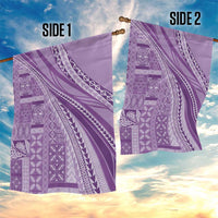 Pasifika Women's Day - Samoa Siapo Malu Tattoo Inspired Garden Flag Lavender