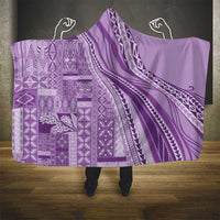 Pasifika Women's Day - Samoa Siapo Malu Tattoo Inspired Hooded Blanket Lavender
