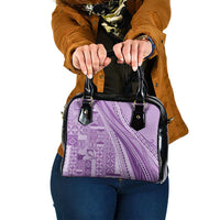 Pasifika Women's Day - Samoa Siapo Malu Tattoo Inspired Shoulder Handbag Lavender