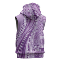 Pasifika Women's Day - Samoa Siapo Malu Tattoo Inspired Sleeveless Hoodie Lavender