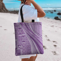 Pasifika Women's Day - Samoa Siapo Malu Tattoo Inspired Tote Bag Lavender