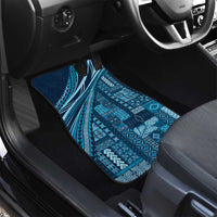 Pasifika Women's Day - Samoa Siapo Malu Tattoo Inspired Car Mats Navy Blue