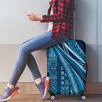 Pasifika Women's Day - Samoa Siapo Malu Tattoo Inspired Luggage Cover Navy Blue