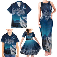 New Zealand Matariki Family Matching Tank Maxi Dress and Hawaiian Shirt Starry Night Style LT7 - Polynesian Pride