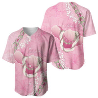 Hawaii Maui Island Flowers Lei Baseball Jersey Lokelani Rose Pink
