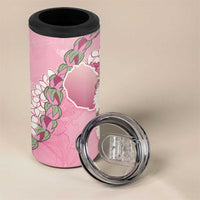 Hawaii Maui Island Flowers Lei 4 in 1 Can Cooler Tumbler Lokelani Rose Pink LT7 - Polynesian Pride