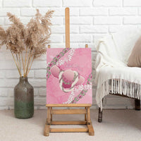Hawaii Maui Island Flowers Lei Canvas Wall Art Lokelani Rose Pink