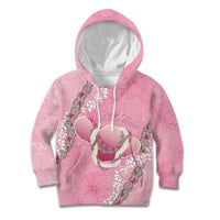 Hawaii Maui Island Flowers Lei Kid Hoodie Lokelani Rose Pink LT7 Hoodie Pink - Polynesian Pride