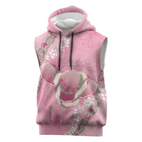 Hawaii Maui Island Flowers Lei Sleeveless Hoodie Lokelani Rose Pink LT7 Pink - Polynesian Pride