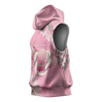 Hawaii Maui Island Flowers Lei Sleeveless Hoodie Lokelani Rose Pink LT7 - Polynesian Pride