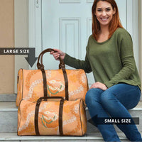 Hawaii Lanai Island Flowers Lei Travel Bag Orange Kaunaoa Mix Maile