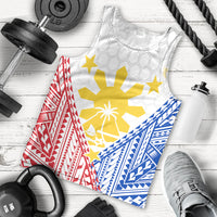 Personalised Philippines Mix Guam Men Tank Top Filipino Flag Style LT7 White - Polynesian Pride