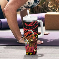 Personalized Milne Bay Tumbler With Handle PNG Lime Pot with Oro Tapa