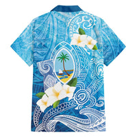 Hafa Adai Guam Chamorro Personalized Hawaiian Shirt Ocean Blue Latte Stone with Guasali - Polynesian Pride
