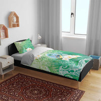 Hafa Adai Guam Chamorro Personalized Bedding Set Summer Green Latte Stone with Guasali - Polynesian Pride