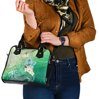 Hafa Adai Guam Chamorro Personalized Shoulder Handbag Summer Green Latte Stone with Guasali - Polynesian Pride