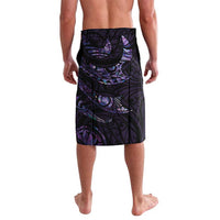 New Zealand Maori Rugby Personalised Lavalava Ta Moko Silver Fern - Paua Purple LT7 - Polynesian Pride