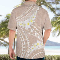 Polynesian Vintage Floral Hawaiian Shirt Beige Motifs - Polynesian Pride