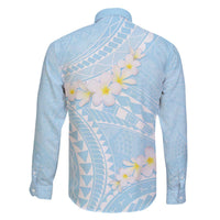 Polynesian Vintage Floral Family Matching Off The Shoulder Long Sleeve Dress and Hawaiian Shirt Azure Motifs LT7 - Polynesian Pride