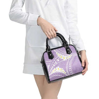 Polynesian Vintage Floral Shoulder Handbag Lavender Motifs - Polynesian Pride