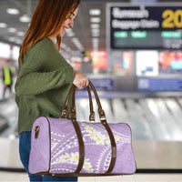 Polynesian Vintage Floral Travel Bag Lavender Motifs - Polynesian Pride