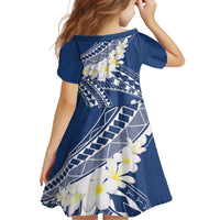 Polynesian Vintage Floral Family Matching Long Sleeve Bodycon Dress and Hawaiian Shirt Navy Blue Motifs LT7 - Polynesian Pride