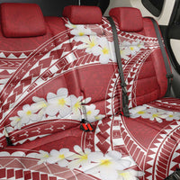 Polynesian Vintage Floral Back Car Seat Cover Scarlet Motifs - Polynesian Pride