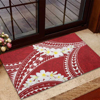 Polynesian Vintage Floral Rubber Doormat Scarlet Motifs - Polynesian Pride
