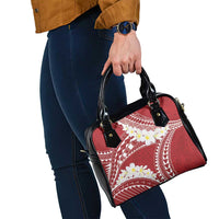 Polynesian Vintage Floral Shoulder Handbag Scarlet Motifs - Polynesian Pride