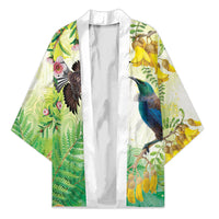 New Zealand Maori Mahuru Kimono Tui With Pikawakawa Spring Colors LT7 Unisex Multicolor - Polynesian Pride