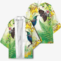New Zealand Maori Mahuru Kimono Tui With Pikawakawa Spring Colors LT7 - Polynesian Pride