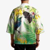 New Zealand Maori Mahuru Kimono Tui With Pikawakawa Spring Colors LT7 - Polynesian Pride