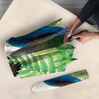 New Zealand Maori Mahuru Umbrella Tui With Pikawakawa Spring Colors LT7 - Polynesian Pride