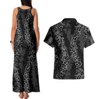 Hawaii Plumeria Lei Couples Matching Tank Maxi Dress and Hawaiian Shirt Aloha Festive Vibe LT7 - Polynesian Pride