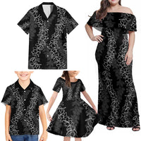 Hawaii Plumeria Lei Family Matching Off Shoulder Maxi Dress and Hawaiian Shirt Aloha Festive Vibe LT7 - Polynesian Pride