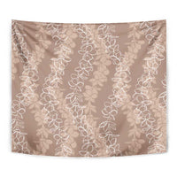 Hawaii Plumeria Lei Tapestry Aloha Festive Vibe - Beige