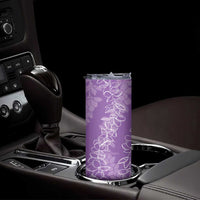 Hawaii Plumeria Lei Skinny Tumbler Aloha Festive Vibe - Violet LT7 - Polynesian Pride