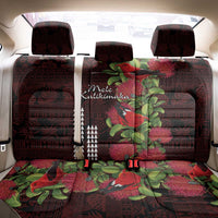Hawaii Mele Kalikimaka Kakau Back Car Seat Cover I'iwi Bird on Ohia Lehua LT7 - Polynesian Pride