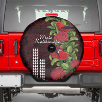 Hawaii Mele Kalikimaka Kakau Spare Tire Cover I'iwi Bird on Ohia Lehua LT7 - Polynesian Pride