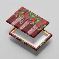 Hawaii Christmas Mele Kalikimaka Canvas Wall Art I'iwi Bird on Ohia Lehua