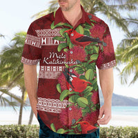 Hawaii Christmas Mele Kalikimaka Hawaiian Shirt I'iwi Bird on Ohia Lehua LT7 - Polynesian Pride