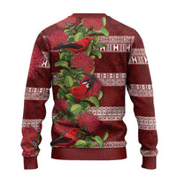 Hawaii Christmas Mele Kalikimaka Ugly Christmas Sweater I'iwi Bird on Ohia Lehua LT7 - Polynesian Pride