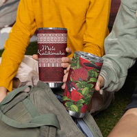 Hawaii Christmas Mele Kalikimaka Tumbler Cup I'iwi Bird on Ohia Lehua LT7 - Polynesian Pride