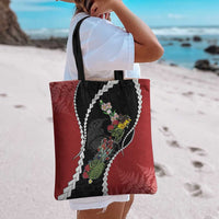 New Zealand Christmas Tote Bag Flora Map with Birds - Polynesian Pride