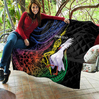 New Caledonia Kanaky Personalized Quilt Fleche Faitiere Mix Kagu LT7 - Polynesian Pride