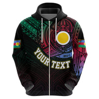 Custom Vanuatu Hoodie Turtle Chest Tattoo Flag Color Shefa LT7 - Polynesian Pride